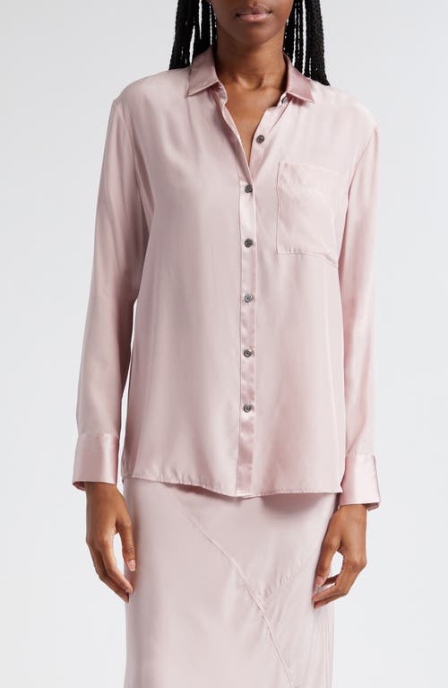 ATM Anthony Thomas Melillo Matte Silk Shirt in Pink Lilac  product