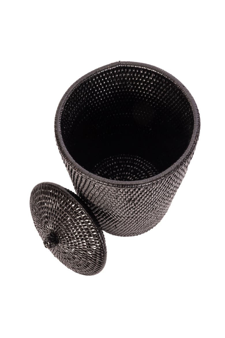 Artifacts Rattan Double Toilet Roll Holder, Alternate, color, Tudor Black