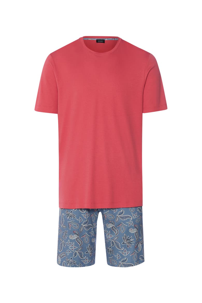 Night And Day Crew Neck Cotton Pajama Set, Main, color, Seaside Paisley