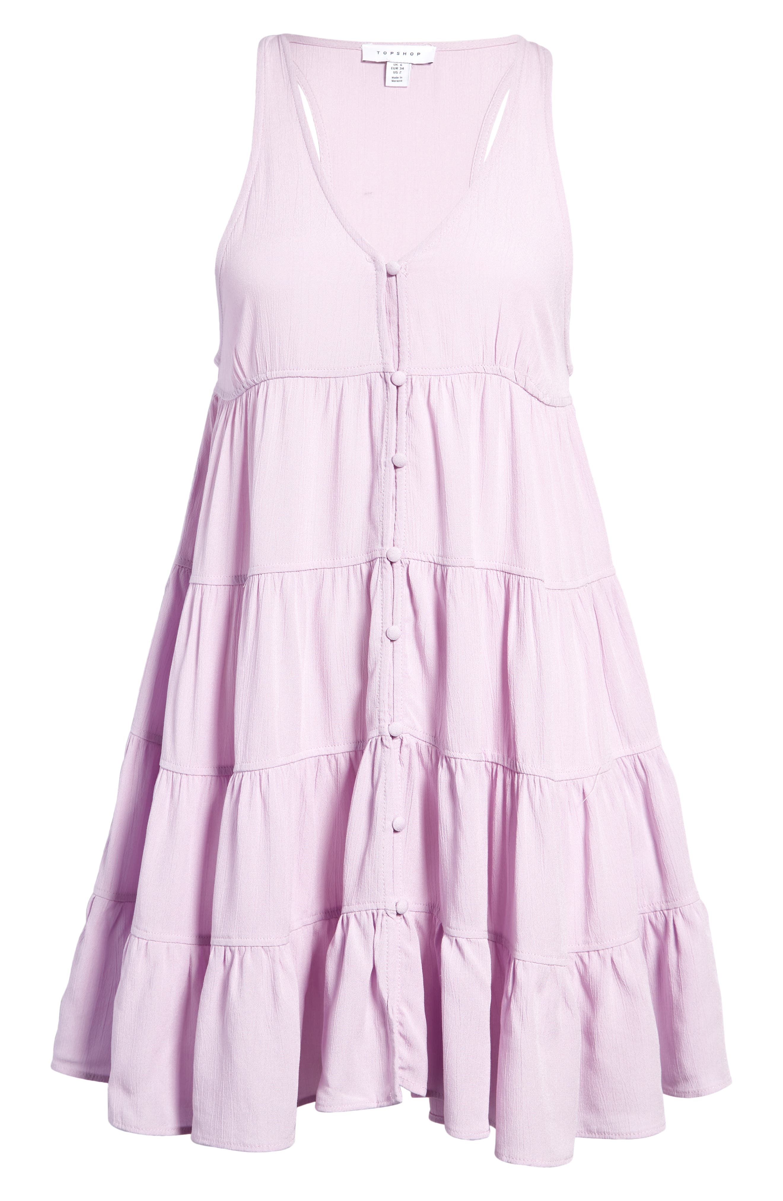 Topshop Crinkle Button A-Line Dress (Women) | Nordstrom