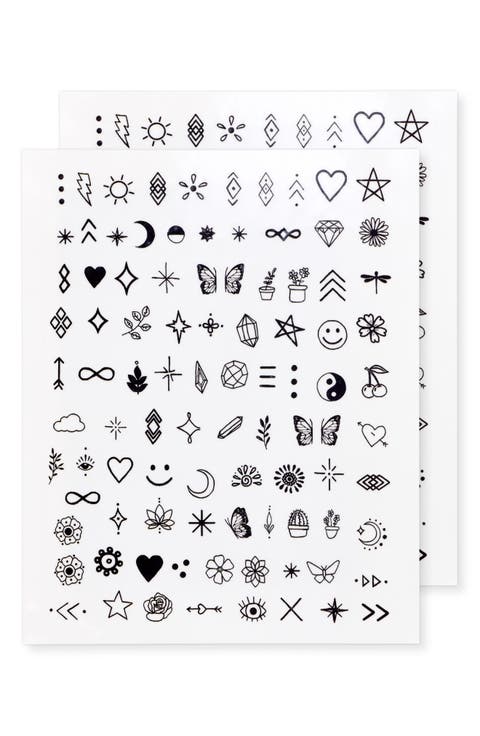 Nail Art Pack Temporary Tattoos