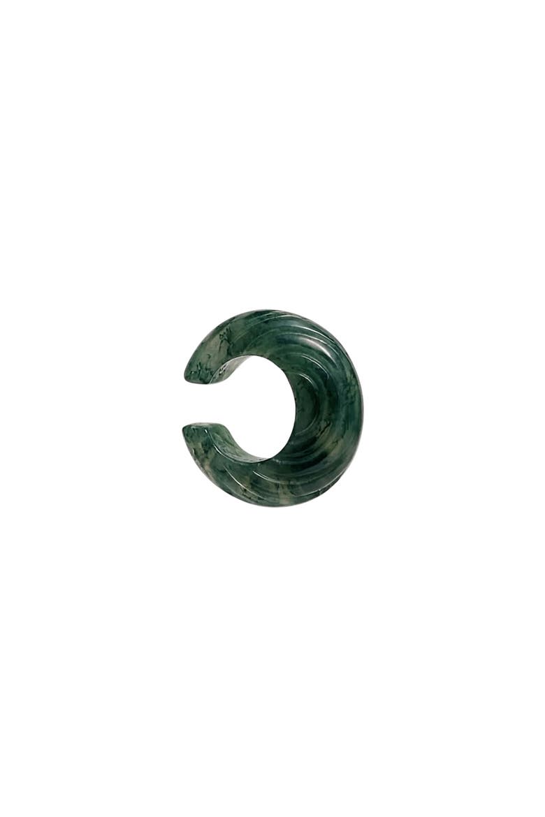 Carved Stone Ear Cuff, Main, color, GREEN JADE