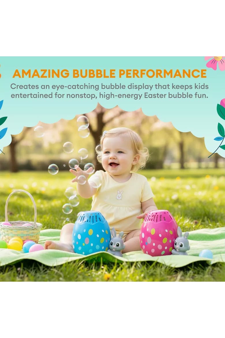 Easter Bunny Egg Bubble Maker Toy, Alternate, color, Blue
