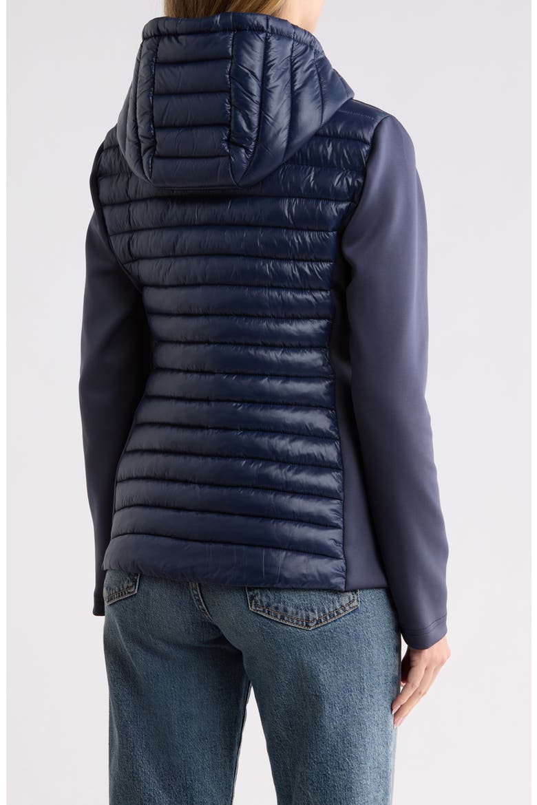 Mixed Media Puffer Jacket, Alternate, color, DK NAVY