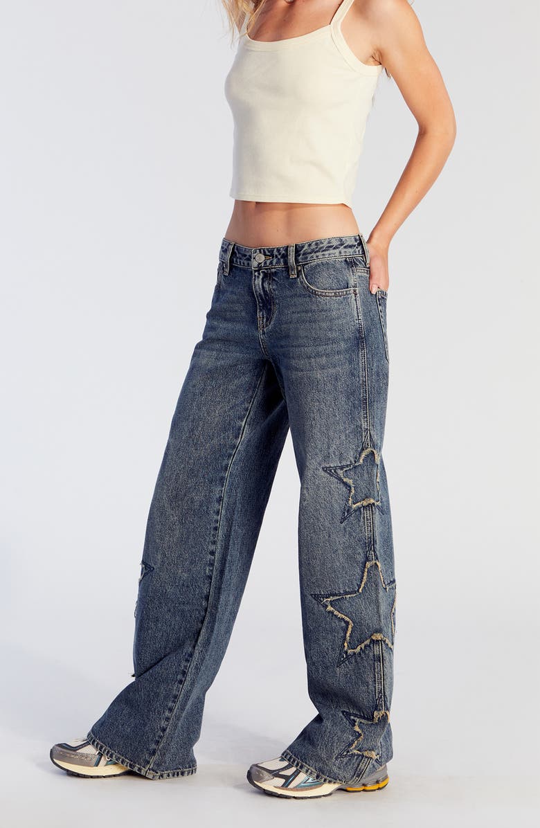 PacSun Casey Low Rise Baggy Jeans, Alternate, color, Medium Indigo