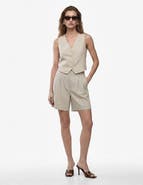 Koton Relax Fit Pleated Linen Bermuda Shorts
