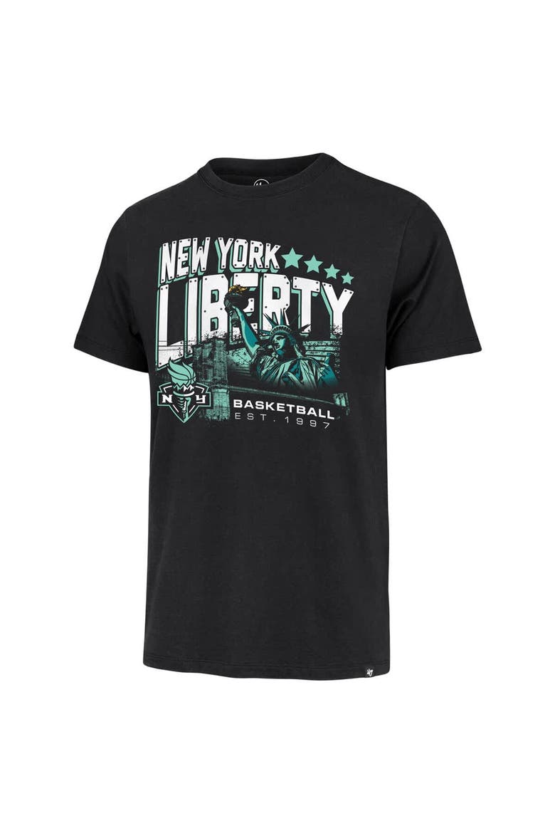 Men's '47  Black New York Liberty Hometown Regional Franklin T-Shirt, Alternate, color, Black