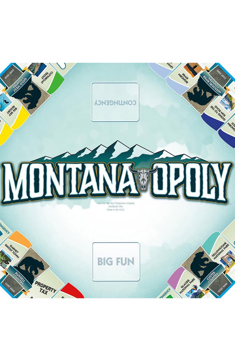 Late for the Sky Montanaopoly Monopoly Board Game, Alternate, color, Multicolored
