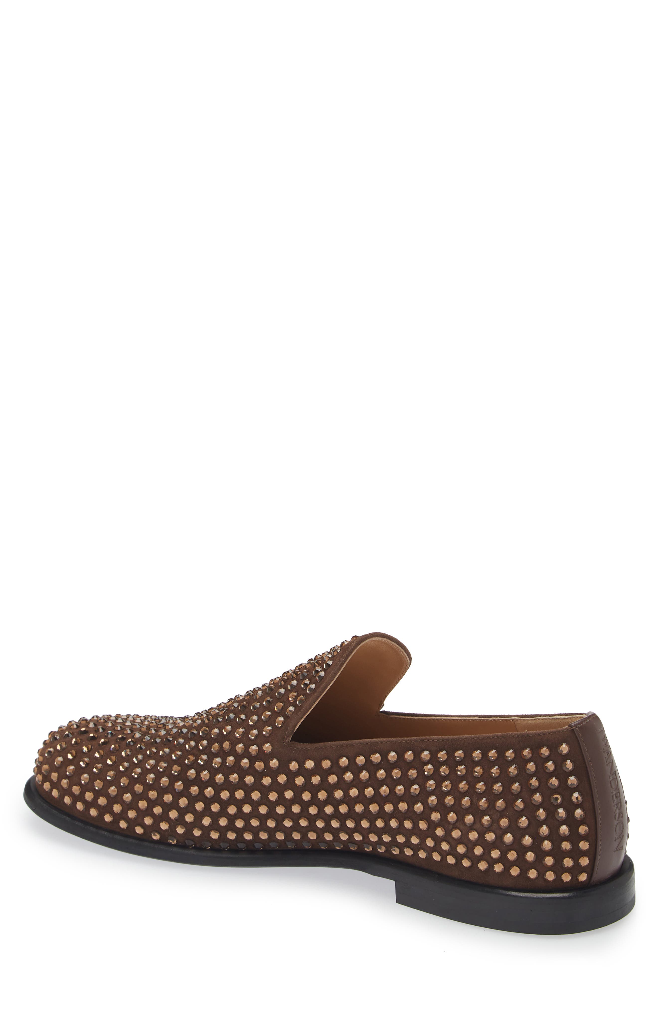 JW Anderson Crystal Embellished Loafer, Alternate, color, 502 Chocolate Strass Ot