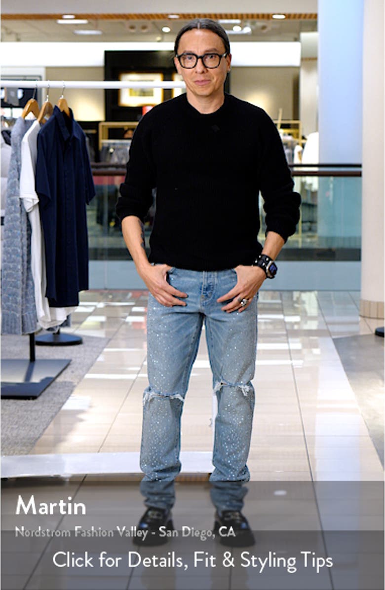 Holloway Rhinestone Ripped Knee Skinny Jeans, sales video thumbnail