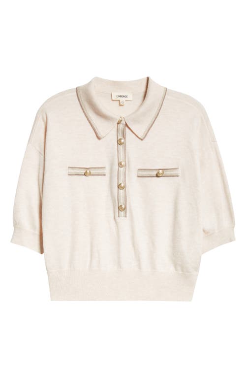 L Agence L'agence Masaki Polo Sweater In Neutral