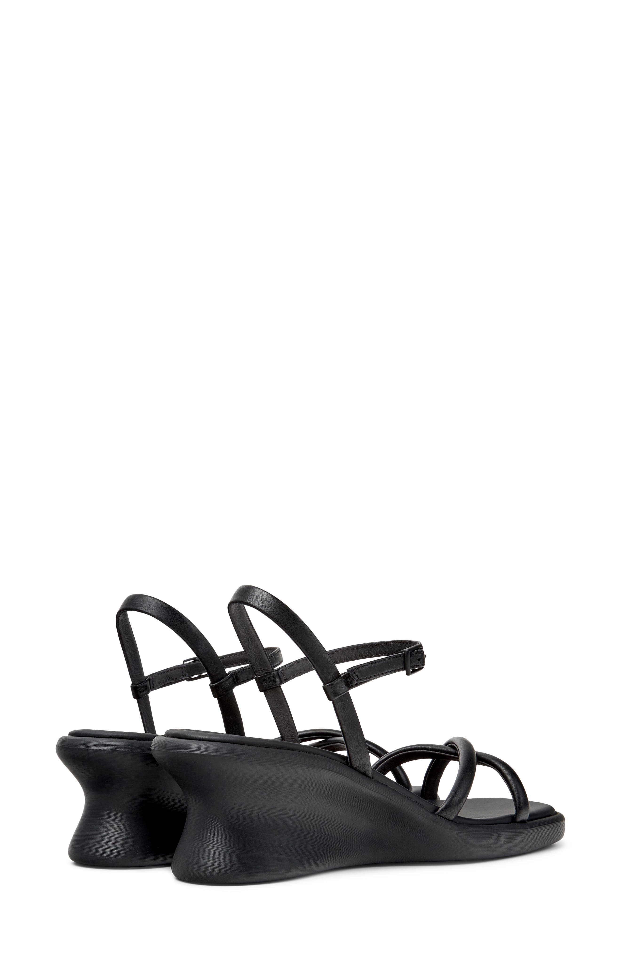 Camper Louise Wedge Sandal, Alternate, color, Black