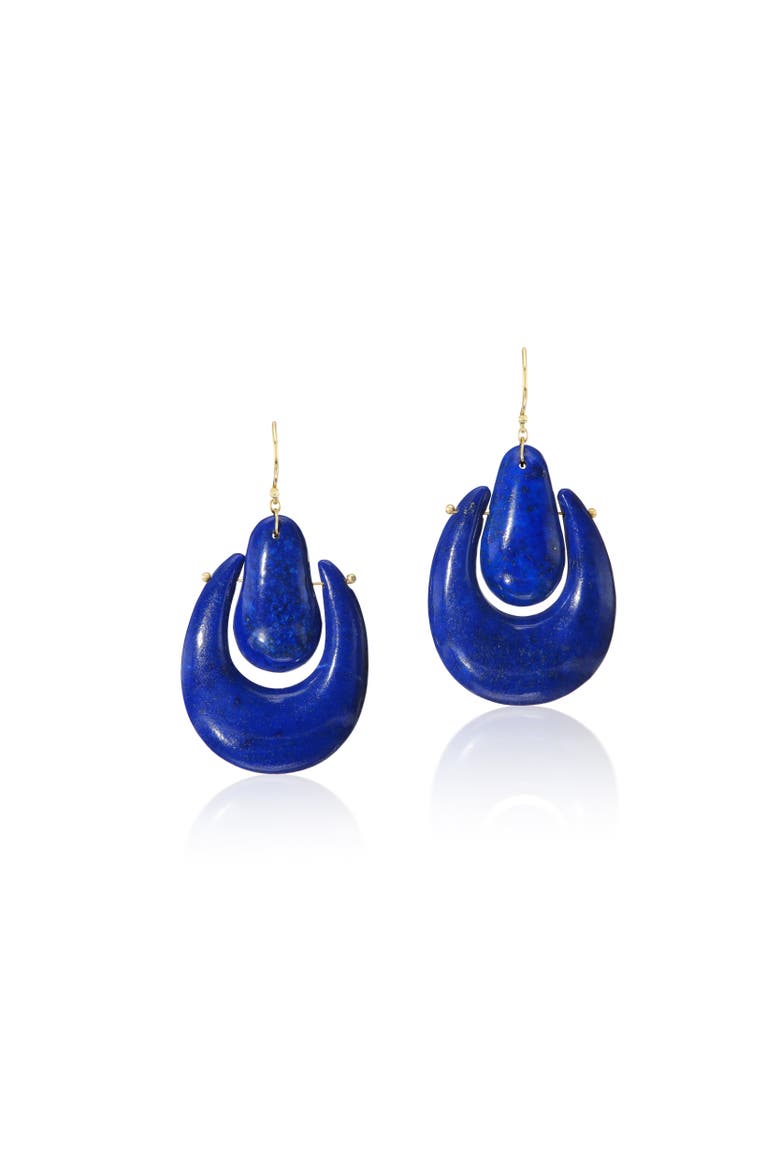 Small Lapis Lazuli O'Keefe Drop Earrings, Main, color, Lapis Lazuli
