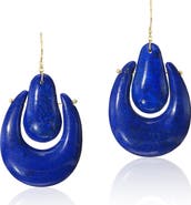 Ten Thousand Things Small Lapis Lazuli O'Keefe Drop Earrings