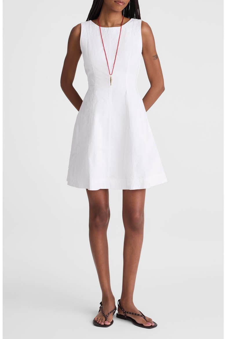The Rylee Cotton Minidress, Main, color, WHITE