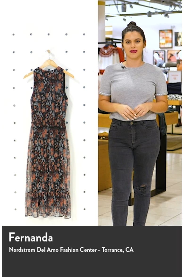Floral Plissé Midi Dress video