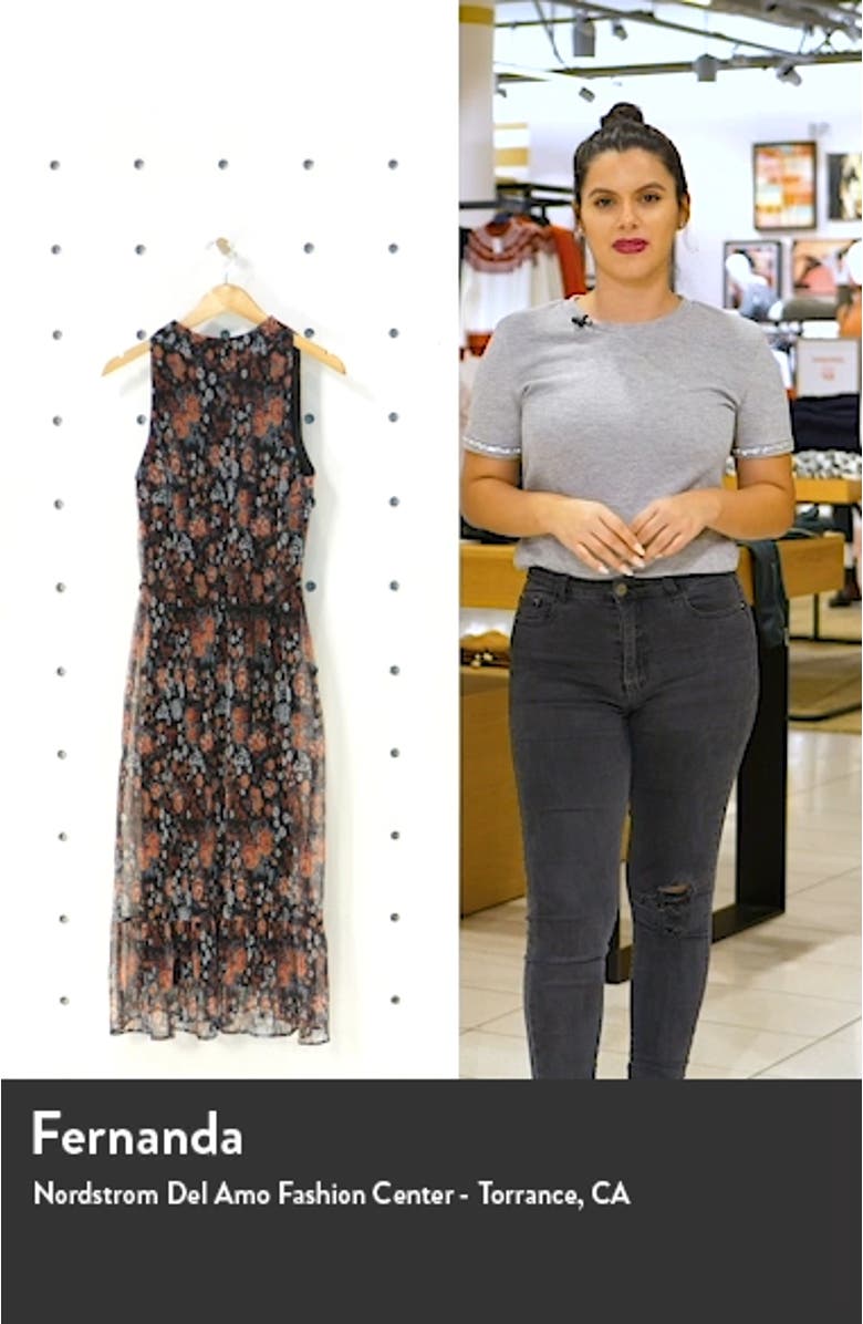 Floral Plissé Midi Dress, sales video thumbnail