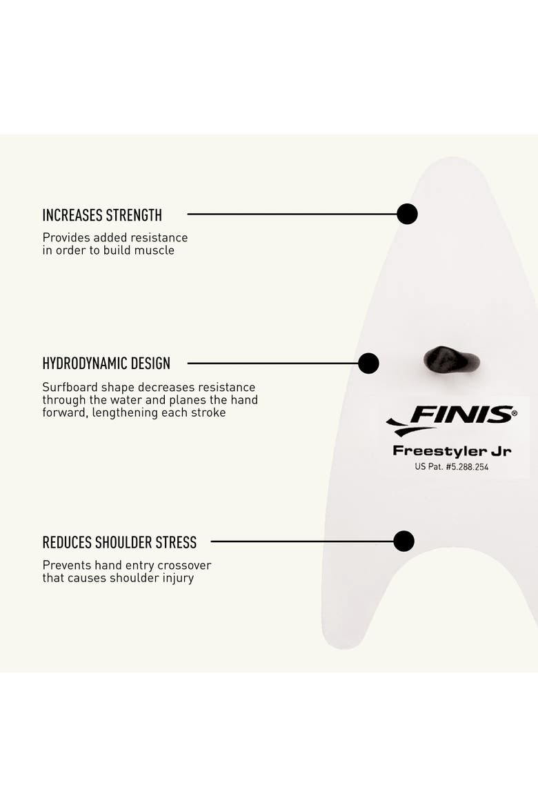 Freestyler Hand Paddles Freestyle Swim Training Aid Improves Stroke Technique, Alternate, color, White