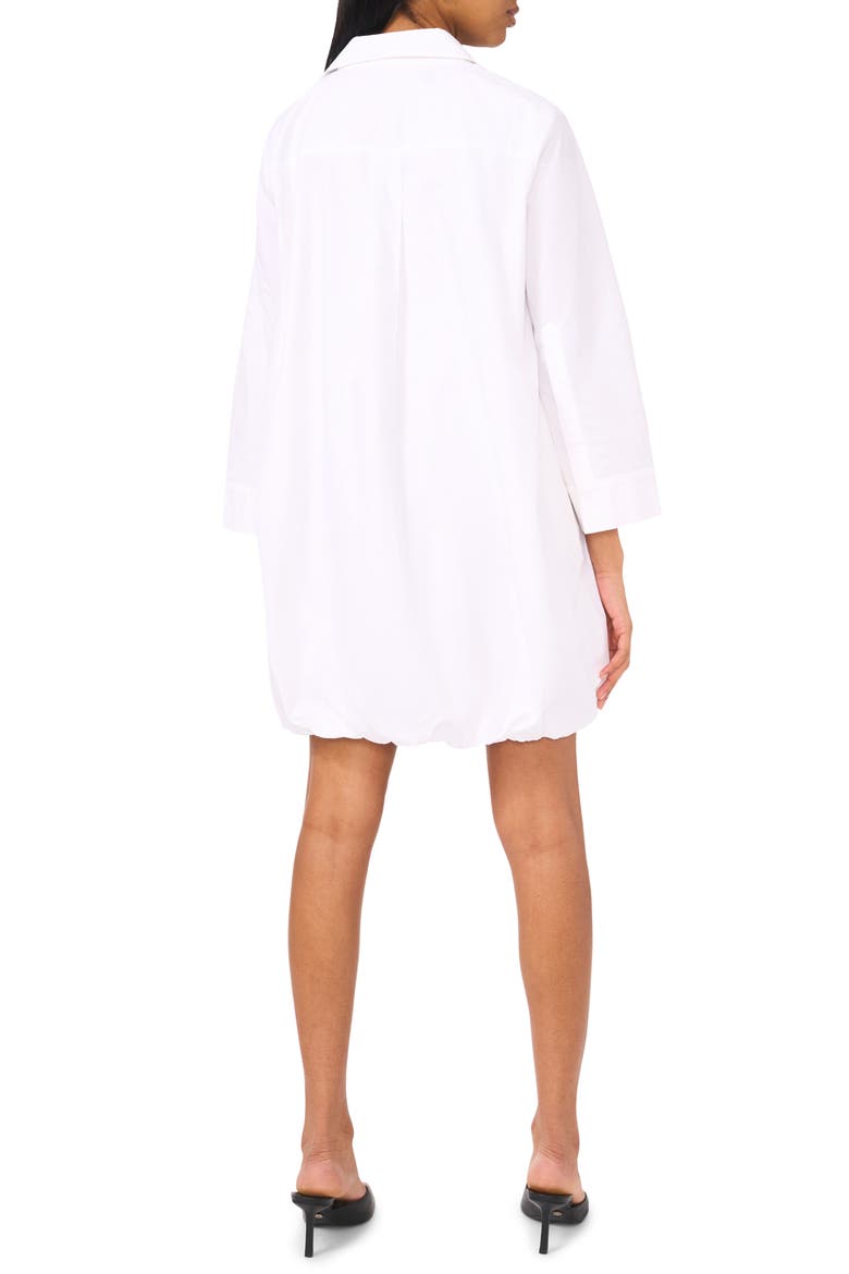 Cotton Bubble Hem Popover Shirtdress, Alternate, color, BRIGHT WHITE