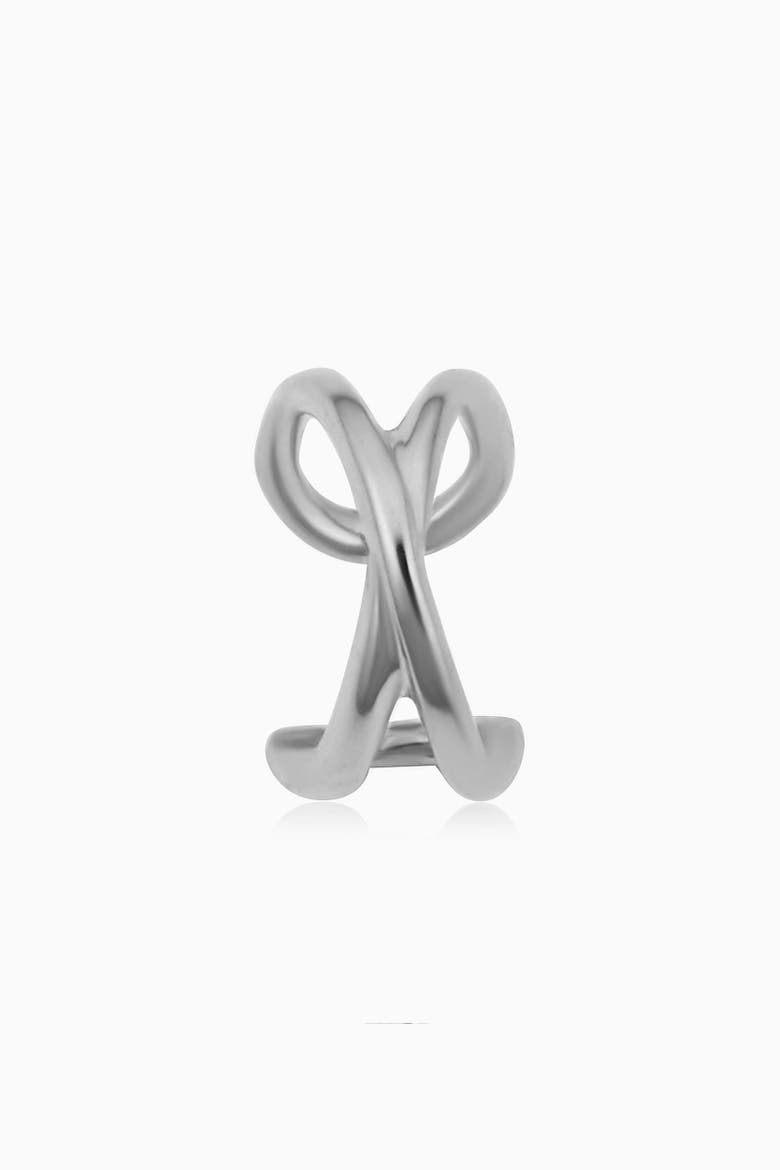 14K Gold West Side Ear Cuff, Alternate, color, White Gold