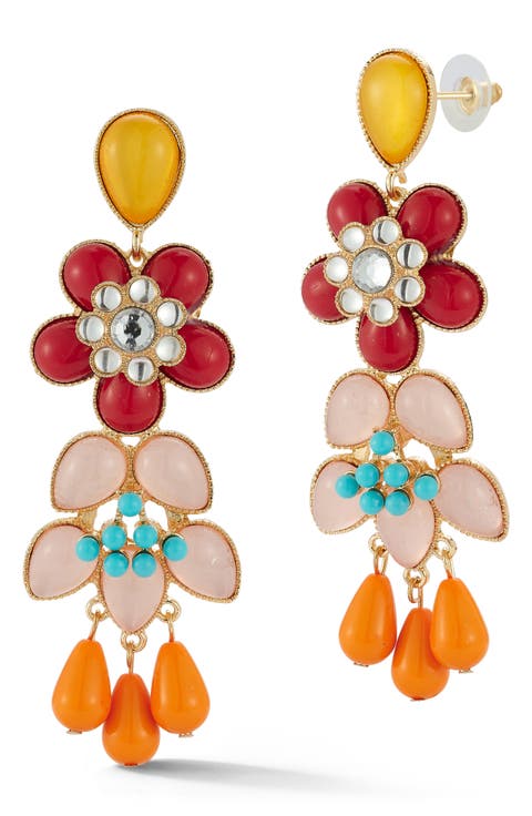 Flower Drop Earrings