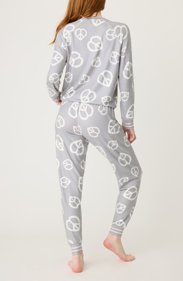 PJ Salvage Full Of Love Heart Print Pajamas, Alternate, color, 