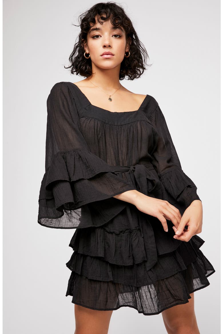 Endless Summer by Free People Gretta Minidress, Alternate, color, BLACK