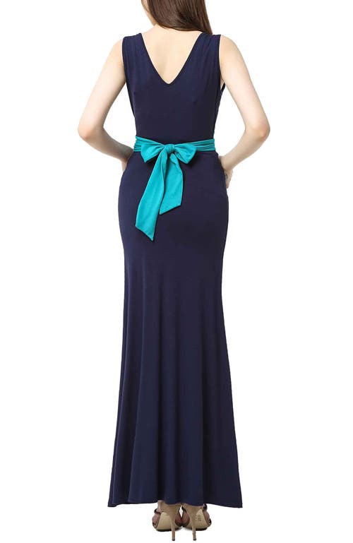 Kimi & Kai Scarlett Colorblock Maternity Maxi Dress