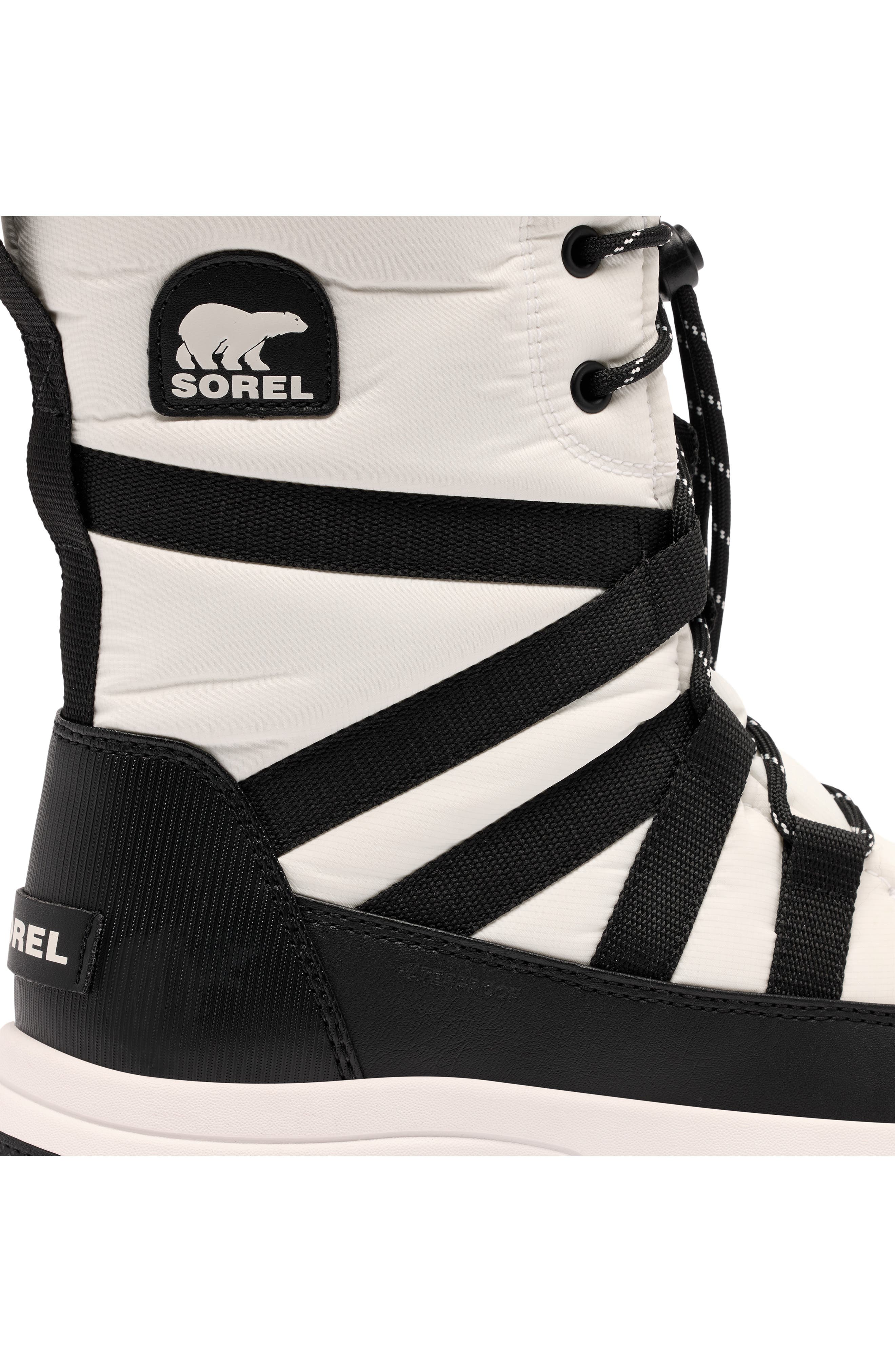 SOREL Whitney III Waterproof Tall Boot, Alternate, color, Sea Salt/ Black