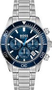BOSS Sealiner Blue Chronograph Bracelet Watch, 44mm