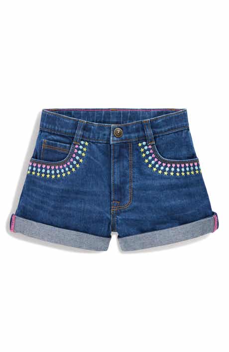 Kids' Embroidered Denim Shorts