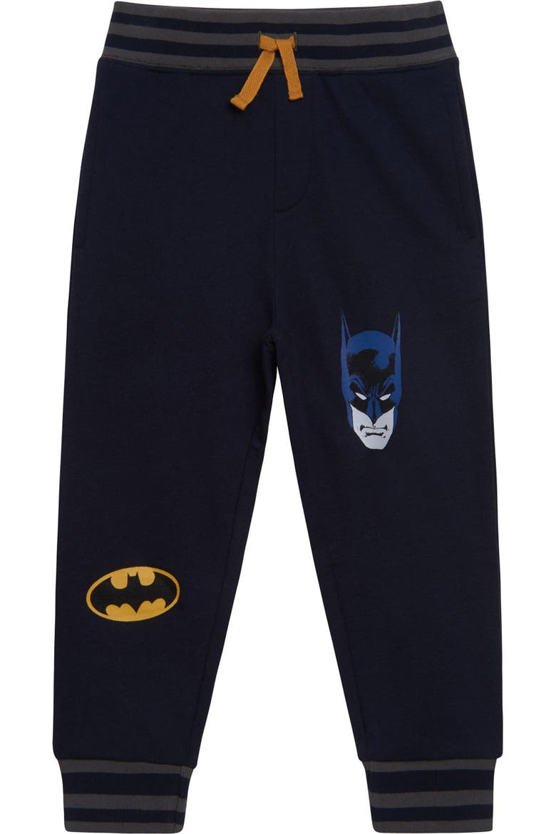Justice League Fleece Varsity Jacket and Pants Set, Alternate, color, Navy Grey Batman