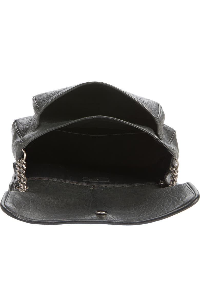 Saint Laurent Large Niki Leather Shoulder Bag, Alternate, color, Noir