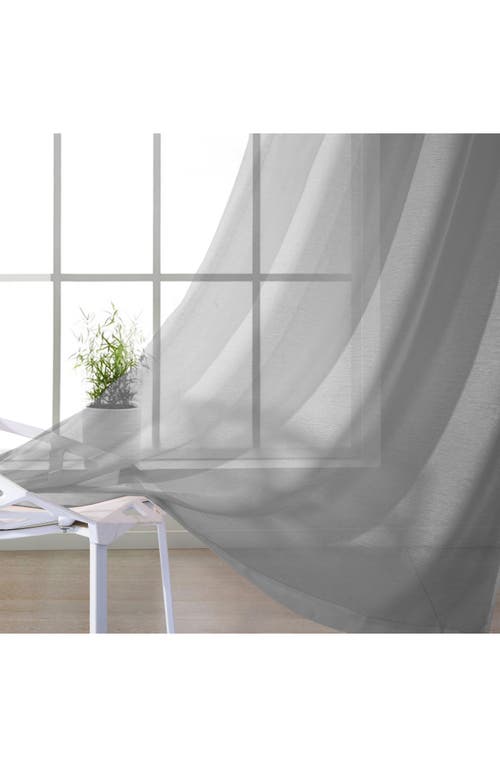 Dainty Home Set Of 2 Sheer Curtain Panels In Silver