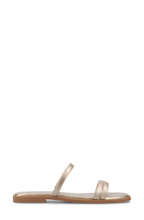 Journee Collection Brisa Slide Sandal In Champagne