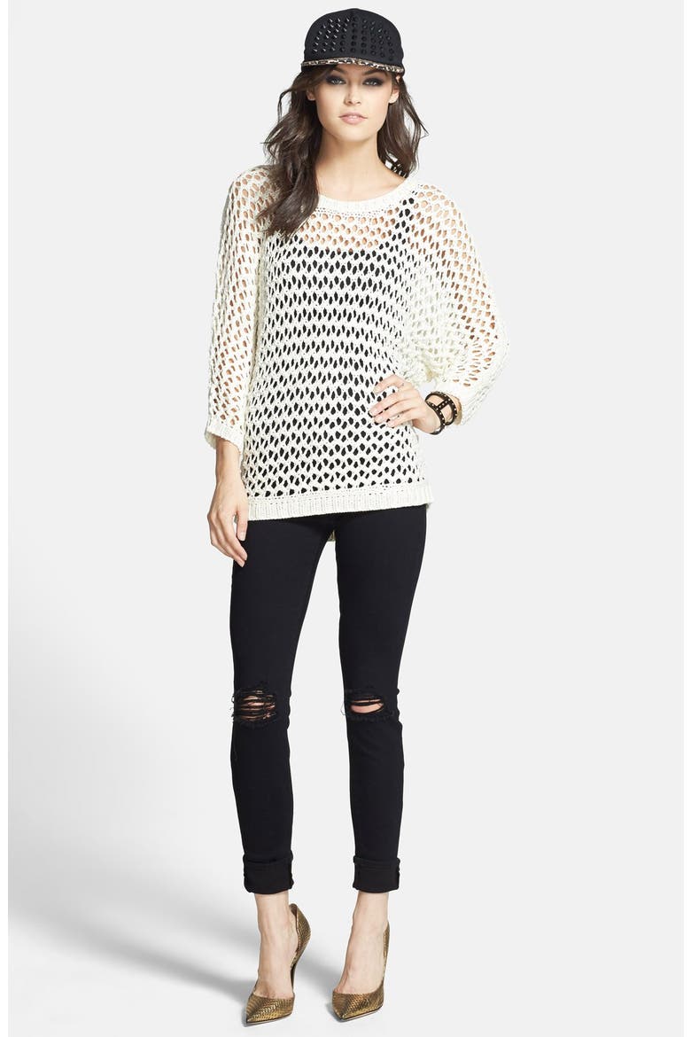 '620' Mid-Rise Skinny Jeans, Alternate, color, BLACKOUT