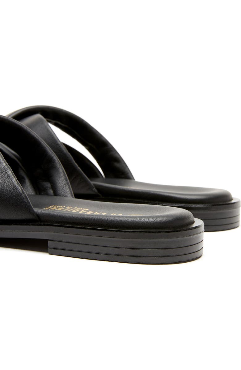 La Canadienne Fox Slide Sandal, Alternate, color, Black Leather