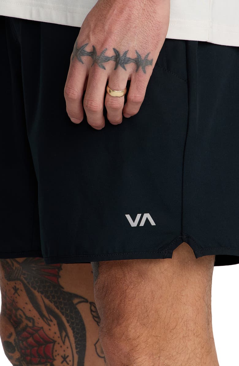 RVCA Yogger Stretch Shorts, Alternate, color, Black
