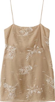 MANGO Embroidered Minidress