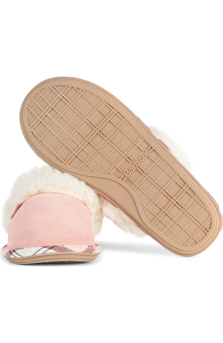 Barbour Lydia Faux Fur Slipper, Alternate, color, Pink Suede