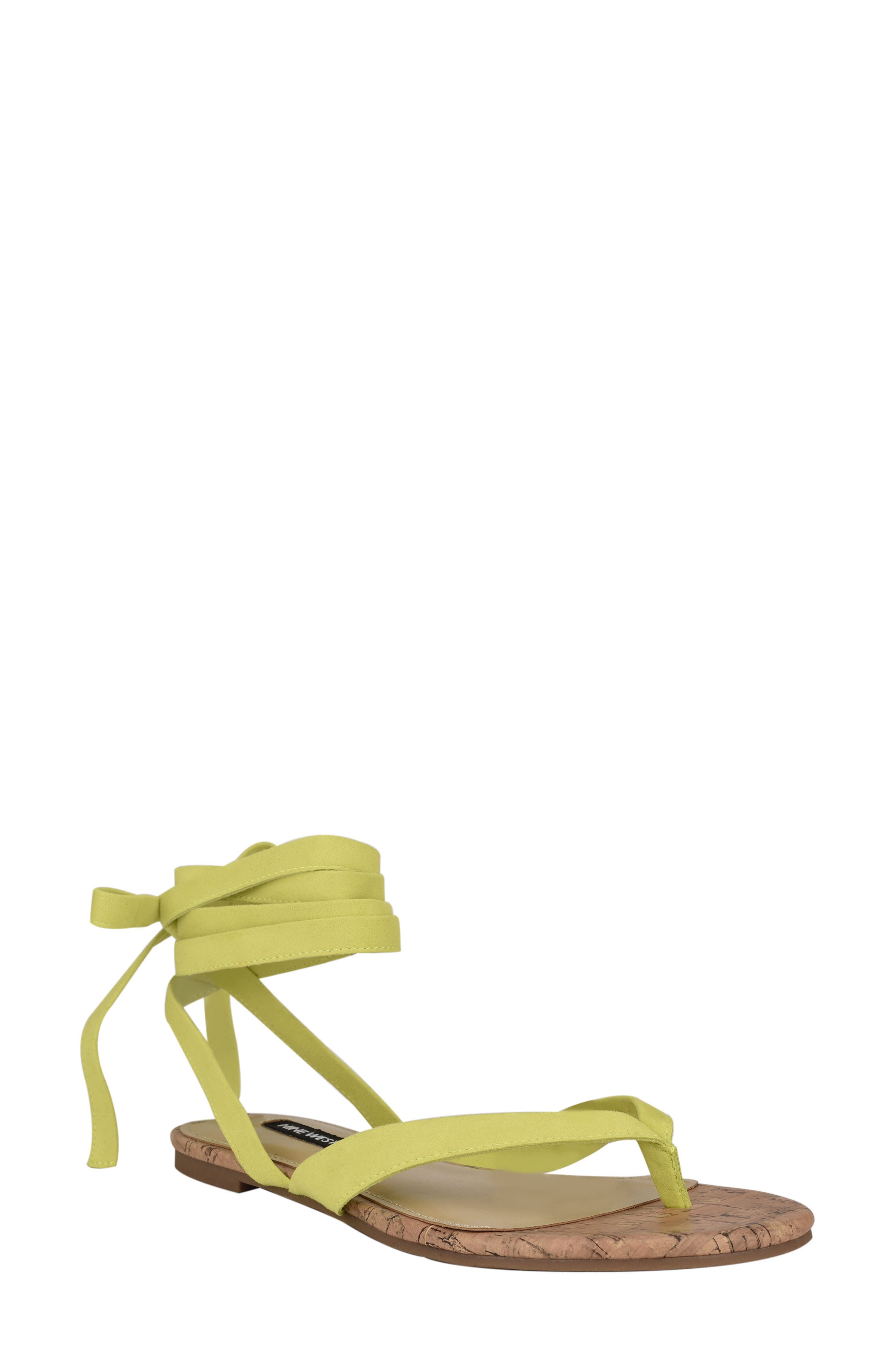 Nine West Tied Up Ankle Tie Sandal, Main, color, 