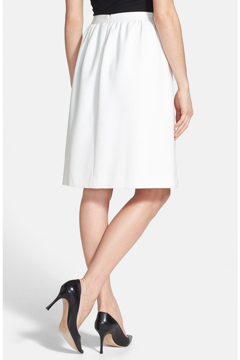 Shirred Woven Skirt, Alternate, color, CREAM EGRET