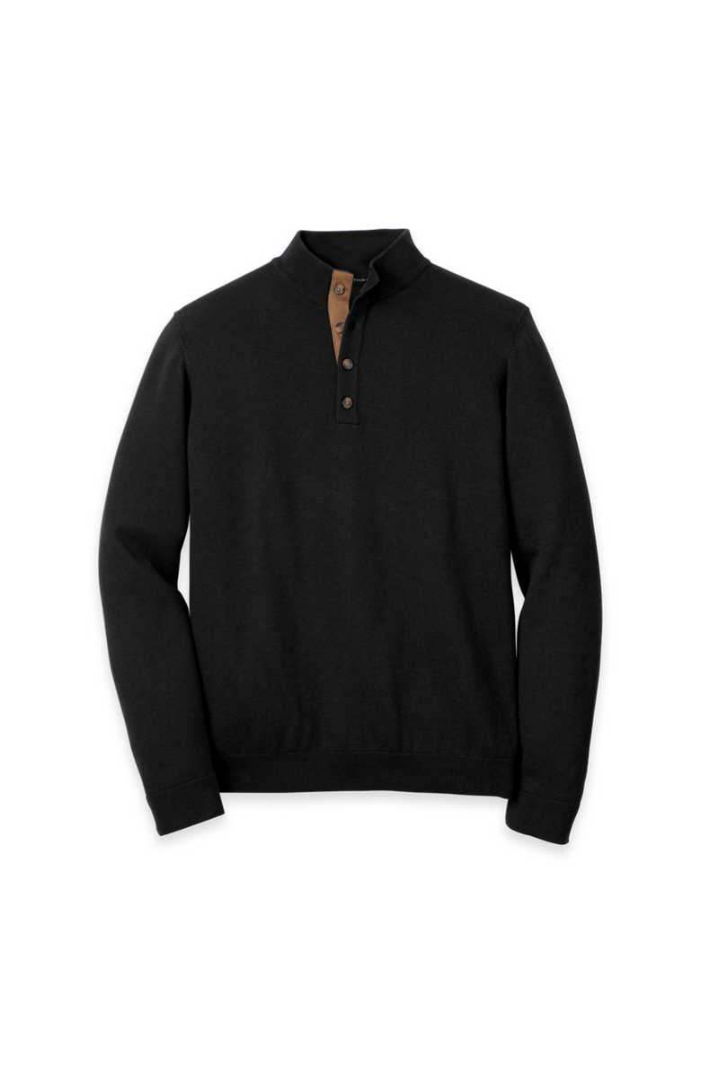 Paul Fredrick Supima Cotton Four Button Mock Neck Sweater, Main, color, 