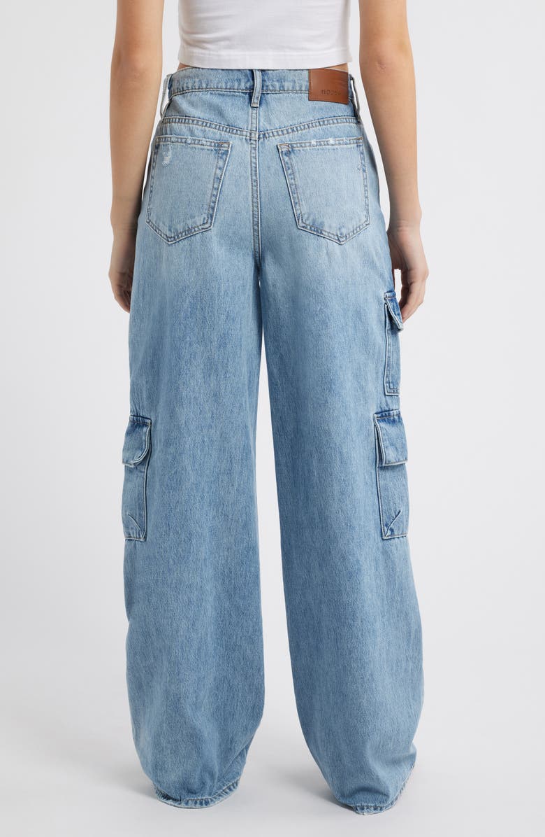 HIDDEN JEANS Moto Carpenter Wide Leg Jeans, Alternate, color,