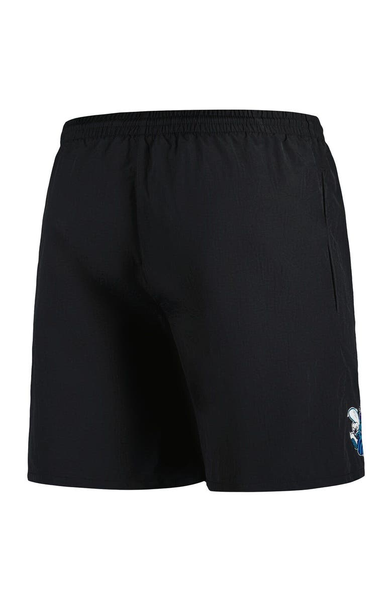 Mitchell & Ness Men's Mitchell & Ness Black Charlotte Hornets Hardwood Classics 1989-2002 Throwback Logo Heritage Shorts, Alternate, color, 