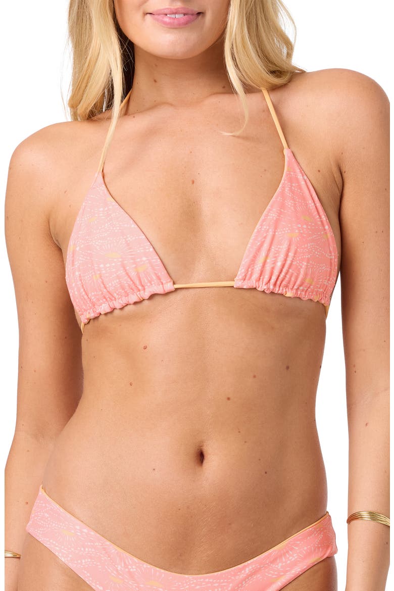 Sunshine Venice Reversible Bikini Top, Main, color, FUSION CORAL