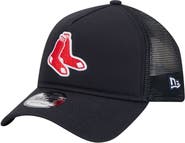 New Era Men's New Era Navy Boston Red Sox 9FORTY A-Frame Trucker Adjustable Hat