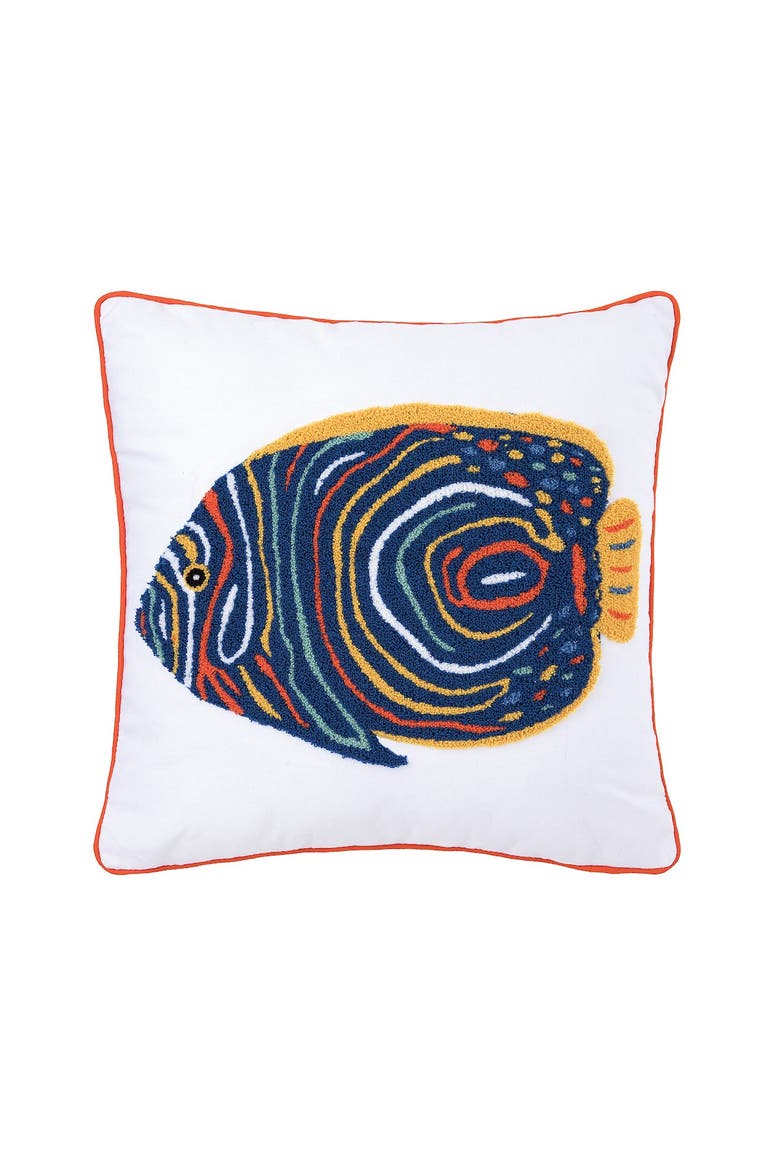 Tropical Angelfish Throw Pillow, 18" x 18", Main, color, Blue