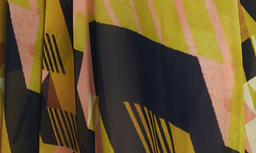 Desigual Geometric Print Maxi Skirt In Yellow