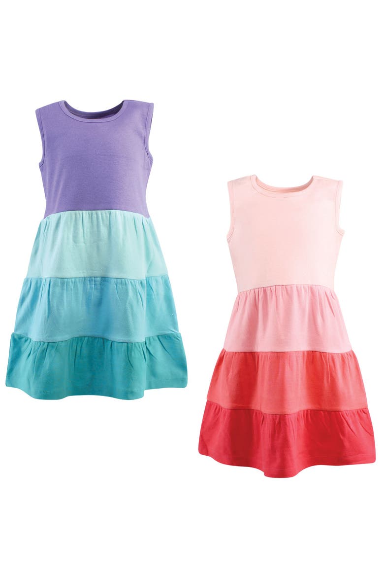 Two Pack Baby Dress Set, Main, color, Ombre Coral Teal